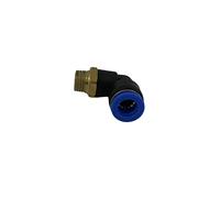 Raccordo Innesto rapido pneumatico a L per tubo 10 mm filetto 1/4" - Conf.15 pezzi