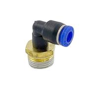Raccordo Innesto rapido pneumatico a L per tubo 6 mm filetto 3/8" - Conf. 15 pezzi