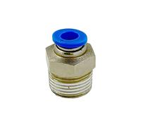 Raccordo Innesto rapido pneumatico per tubo 6 mm filetto 3/8" - Conf. 15 pezzi