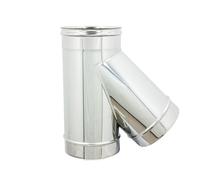 Raccordo inox a Y braga a 135° MF da 160mm codino M AISI 304