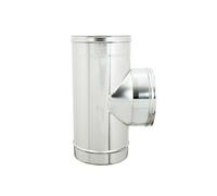 RACCORDO INOX T 90° DIAMETRO 80 FF 304L - ZINCO CALABRIA