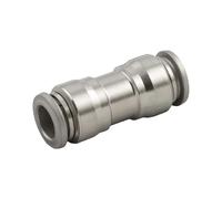 RACCORDO INTERMEDIO DIRITTO AUTOMATICO PER TUBO 8 - INOX