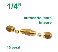 Raccordo lineare manicotto di giunzione autocartellante 1/4 - 10 pezzi