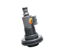Raccordo liquido con leva di comando per contenitore grande, 3/4', 3/4'' | Nipplo standard per tubo da 16 mm e regolatore diritto per secchio o drenaggio di grandi contenitori