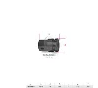 Raccordo Macchina Attacco Quadro Maschio 1.1/2" Femmina 1" - Beta 729/16