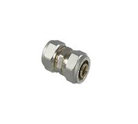 Raccordo manicotto per multistrato a stringere 20 x 20mm Cromo