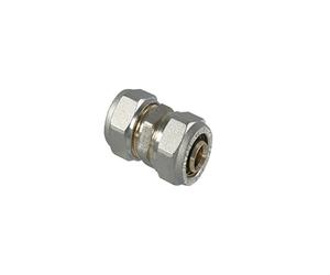 Raccordo manicotto per multistrato a stringere 20 x 20mm Cromo