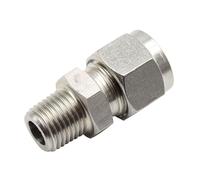 Raccordo maschio a compressione in acciaio inossidabile Swagelok 1PC 3 4 6 8 10 12mm X 1/8 1/4 3/8 1/2 BSPT Tubo(Tube OD 3.17mm,1/8")