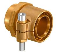 Raccordo maschio PN6 40 x 3,7 -G1 1/4", con filettatura cilindrica, con O-ring, temperatura e pressione massima di 10 bar/95 ºC o 16 bar/20 ºC, in ottone, colore oro (riferimento 1018330)