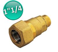 Raccordo monogiunto stringere compressione ottone 1''1/4 per tubo ferro e acciai