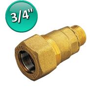 Raccordo monogiunto stringere compressione ottone 3/4'' tubo ferro e acciaio - T