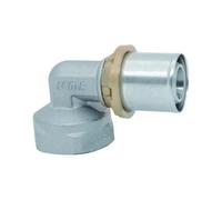 RACCORDO MULTIPINZA PRESSARE PER TUBO POLIETILENE MULTISTRATO PEX CURVO FEMMINA