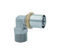 RACCORDO MULTIPINZA PRESSARE PER TUBO POLIETILENE MULTISTRATO PEX CURVO MASCHIO