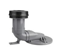 Raccordo Obliquo per WC Regolabile in PVC con Guarnizione di Tenuta per Spostamento Water E Ristrutturazione Bagno atto a Sanitari E Scarico, style to 2, 25 Cm