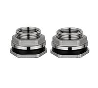 Raccordo Passaparete For Tubo Da Giardino In Acciaio Inossidabile Da 2 Pezzi, 1/2 "3/4" 1 "1-1/4" 1-1/2 "2" BSP Filettatura Femmina Tubo Singola Chiave Allentata Raccordo Girevole Dado Connettore (Si