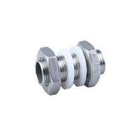 Raccordo passaparete senza saldatura da 50 mm, filettatura maschio BSPT da 1/4", 3/8" e 1/2", design monoblocco for bollitori for la preparazione della birra joyous(1/2 inch)