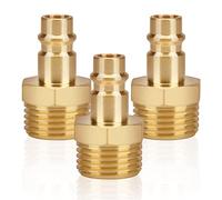 Raccordo per aria compressa 3pc con filettatura esterna 1/2 "filetto maschio in ottone 1/2 pollice innesto connettore presa tubo flessibile connettore valvola connettore filettato