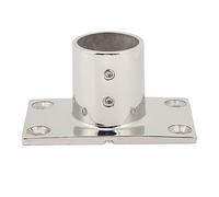 Raccordo per corrimano di barca con base rettangolare, supporto per corrimano da ponte marino dal design robusto e antiruggine, base in acciaio inox 316 color argento per (90°22MM/0,9 pollici)