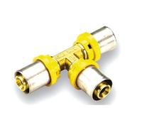 Raccordo Per Multistrato Gas A T Ridotto - Diam. 26 X 16 X 16