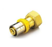 RACCORDO PER MULTISTRATO GAS DIRITTO CON GIRELLO E GUARNIZIONE PIANA 26 x 1"