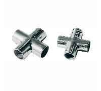 Raccordo per pulpiti Ø 22 mm. A croce Acciaio Inox AISI 316 da fusione