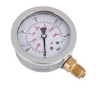 Raccordo per punto di prova del tubo flessibile idraulico M16*2, BSP1 o 4 0~250 BAR o 3600 PSI manometro 1,5 o 4,9 piedi con UV e adattabilità ai cambiamenti climatici per test di sistemi idraulici
