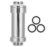 Raccordo per raffreddamento ad acqua Tutto in rame Scheda grafica BSSJT41 SLI Crossfire Retrattile Doppio adattatore filettato esterno Filettatura G1/4 in ottone durevole ad alte (Argento)