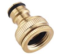 Raccordo per rubinetto da giardino, Adattatore for connettore rapido for rubinetto in ottone da G3/4 a G1/2, confezione dorata 2(1pc)