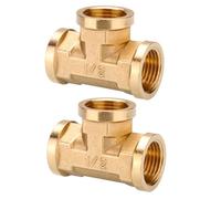 Raccordo per tubi a tre vie in ottone resistente, filettatura 0,5 per linee di olio e acqua e sistemi meccanici, connettore per tubi in ottone massiccio