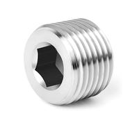 Raccordo per tubi con testa esagonale interna, 1 pezzo 2" NPT maschio 304 in acciaio inossidabile raccordo a tappo svasato per sigillare la porta della pompa dell'acqua