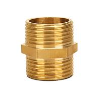 Raccordo per tubi in ottone massiccio Maschio a Maschio Adattatore per tubi Raccordo per capezzoli uguali Connettori Adattatore esagonale Connettore diritto Capezzoli per tubi dell'acqua in ottone
