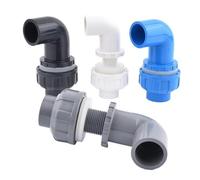 Raccordo per tubi in PVC, Connettore a gomito in PVC 20-40 mm multicolore for tubo di ingresso e uscita 'acqua for acquario(Blue,Inner Dia 20mm)