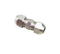 Raccordo per tubo a compressione, 4, 6, 8, 10, 12, 14 mm, in ottone, doppio set di giunzioni in rame, per tubi e dadi di bloccaggio, doppio dritto, PU PG (PU16 mm)