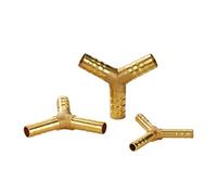 Raccordo per tubo, connettori per accoppiamento, 3 pezzi giunti in ottone raccordo tubo a forma di Y 3 vie 4 mm-16 mm connettore filo spinato in rame adattatore di accoppiamento giunto pneumatico (OD