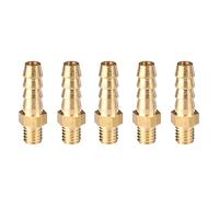Raccordo per tubo, Connettori per accoppiamento, 5 pz OD M3 M4 M5 M6 M8 M10 Adattatore connettore di accoppiamento per tubo in ottone con filettatura esterna metrica in ottone da 3 mm a 10 mm (M8 x 1