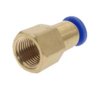 Raccordo per tubo da giardino, Raccordo rapido pneumatico in ottone serie PCF for tubo flessibile da 6-12 mm, filettatura femmina BSP da 1/8-1/2 pollici(Pcf6-03)