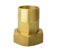 Raccordo per tubo del contatore dell'acqua in ottone, OD 46 mm, ID 58 mm, accoppiamento per contatore dell'acqua, connettore esagonale per tubo con rondella di tenuta per sostituzione e riparazione di