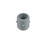 Raccordo per tubo di alimentazione, 0,5 K, doppio nipplo 2 x 3/4", filettatura esterna, plastica, grigio