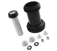 Raccordo per tubo di scarico e scarico per cassetta di scarico Duofix a parete, WC e accessorio per bidet 152.426.46.1, copertura cromata satinata, materiale PE/PP compatibile con