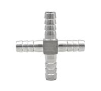 Raccordo per tubo flessibile in acciaio inossidabi Raccordo for tubo flessibile in acciaio inossidabile tipo croce a tre vie 6 8 10 12 14 15 16 19 20 25 32 mm raccordo for connettore(Cross,14MM_SS304)