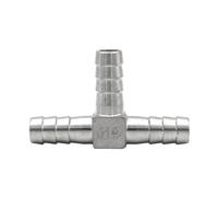 Raccordo per tubo flessibile in acciaio inossidabi Raccordo for tubo flessibile in acciaio inossidabile tipo croce a tre vie 6 8 10 12 14 15 16 19 20 25 32 mm raccordo for connettore(T Type,8MM_SS304)