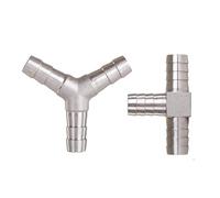 Raccordo per tubo flessibile in acciaio inox 304 a tre vie 304, 6 mm, 8 mm, 10 mm, 12 mm, 13 mm, 14 mm, 15 mm, 16 mm, 19 mm, 20 mm