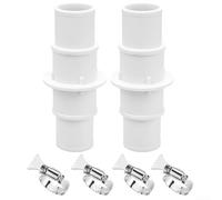 Raccordo per tubo flessibile per piscina, 2 pezzi, compatibile con tubi per vuoto e pompa da 3,8 cm o 3,8 cm, include fascette stringitubo in acciaio inox