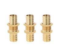 Raccordo per Tubo Passaparete in Ottone, 3 Pezzi 19mm Tubo Accoppiatore Raccordo Connettore, Ottone Tubo Portata Raccordi per Acqua, Aria, Connessione, Conversione