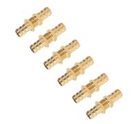 Raccordo per Tubo Passaparete in Ottone, 6 Pezzi 10mm Tubo Accoppiatore Raccordo Connettore, Ottone Tubo Portata Raccordi per Acqua, Aria, Connessione, Conversione