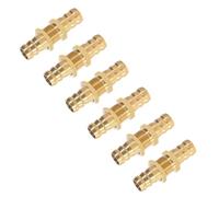 Raccordo per Tubo Passaparete in Ottone, 6 Pezzi 12mm Tubo Accoppiatore Raccordo Connettore, Ottone Tubo Portata Raccordi per Acqua, Aria, Connessione, Conversione