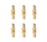 Raccordo per Tubo Passaparete in Ottone, 6 Pezzi 8mm Tubo Accoppiatore Raccordo Connettore, Ottone Tubo Portata Raccordi per Acqua, Aria, Connessione, Conversione