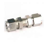 Raccordo pneumatico a compressione for aria compressa con ghiera in acciaio inossidabile 304 con passaparete da 4 mm di diametro esterno del tubo
