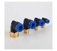 Raccordo pneumatico a gomito PL 1/4 3/8 1/2 1/8 filettatura maschio connettore rapido aria a forma di L tubo OD 6 mm 8 mm 10 mm 12 mm (PL12-02)