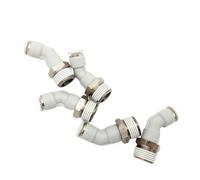 Raccordo pneumatico a gomito PL45 C da 10 pezzi/lotto Raccordi pneumatici a innesto in plastica for aria compressa Parti pneumatiche for automazione a bassa pressione(PL-45-6-04 6mm 1-2)